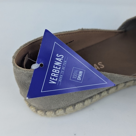 Verbenas Espadrilles Carmen Suede Leather Closed Toe Stone EU41 (9.5/10) NWT - Picture 16 of 16